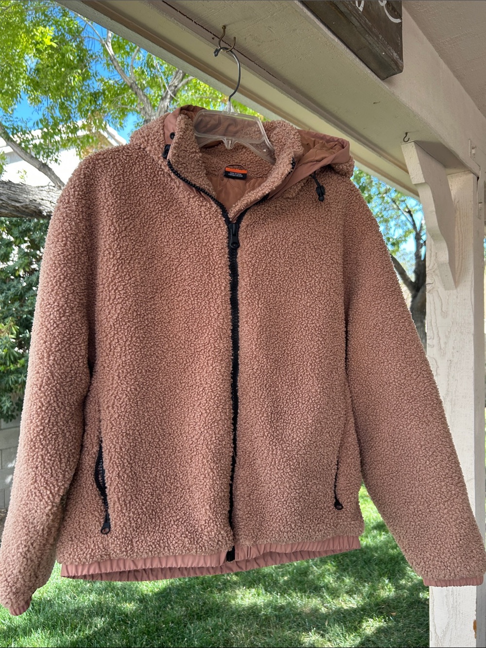 Trespass Women's Hooded Teddy Jacket in Dusty Pink